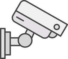 Security Camera Line Filled Light Icon vector