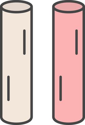 Chalk Line Filled Light Icon