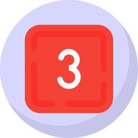 Three Glyph Flat Bubble Icon vector