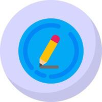 Edit Glyph Flat Bubble Icon vector