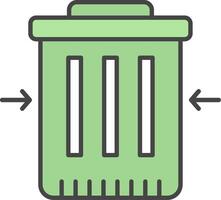 Waste Reduction Line Filled Light Icon vector