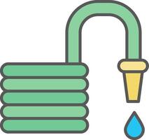 Garden Hose Line Filled Light Icon vector