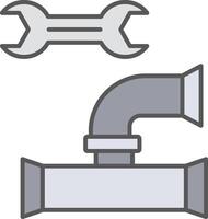 Plumbing Line Filled Light Icon vector