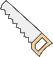 Handsaw Line Filled Light Icon vector