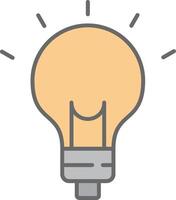 Get Ideas Line Filled Light Icon vector