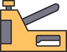 Staple Gun Line Filled Light Icon vector