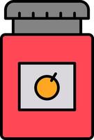 Jam Jar Line Filled Light Icon vector