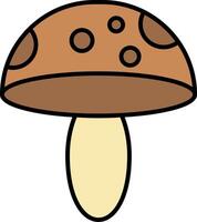 Mushroom Line Filled Light Icon vector