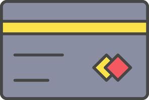 Card Line Filled Light Icon vector