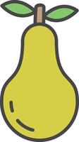 Nashi Pear Line Filled Light Icon vector
