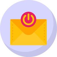 Power on off Glyph Flat Bubble Icon vector