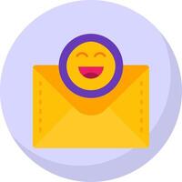 Emoji Glyph Flat Bubble Icon vector