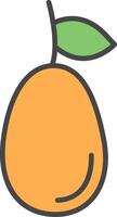 Kumquat Line Filled Light Icon vector