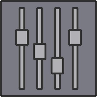 Faders Line Filled Light Icon