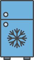 Refrigerator Line Filled Light Icon vector