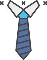 Tie Line Filled Light Icon vector