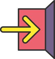 Sign In Line Filled Light Icon vector