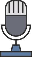 Microphone Line Filled Light Icon vector