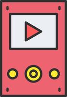 Music Player Line Filled Light Icon vector