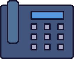 Landline Line Filled Light Icon vector