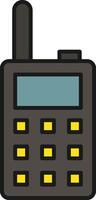 Walkie Talkie Line Filled Light Icon vector