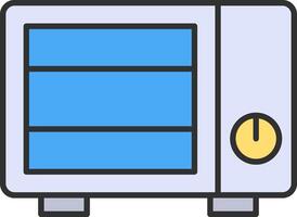 Oven Line Filled Light Icon vector