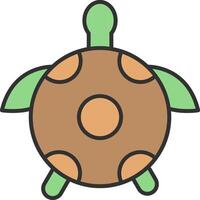 Tortoise Line Filled Light Icon vector