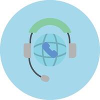 World Call Center Vector Icon