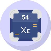 Xenon Glyph Flat Bubble Icon vector