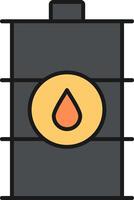 Barrel Line Filled Light Icon vector
