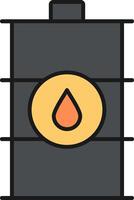 Barrel Line Filled Light Icon vector