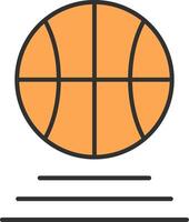 baloncesto línea lleno ligero icono vector