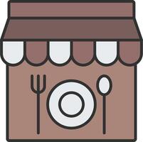 Restaurant Line Filled Light Icon vector