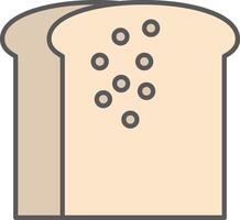 Toast Line Filled Light Icon vector