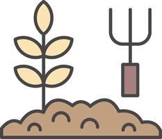 Garden Line Filled Light Icon vector