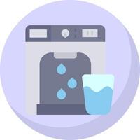 Dispenser Glyph Flat Bubble Icon vector