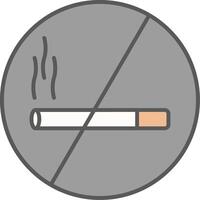 No Smoking Line Filled Light Icon vector