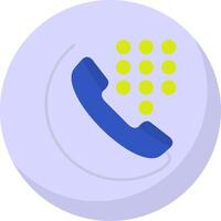 Dial Glyph Flat Bubble Icon vector