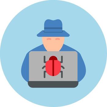 icono de vector de hacker