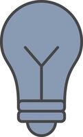 Bulb Line Filled Light Icon vector