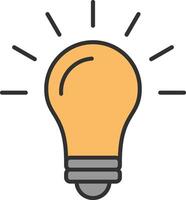 Idea Line Filled Light Icon vector