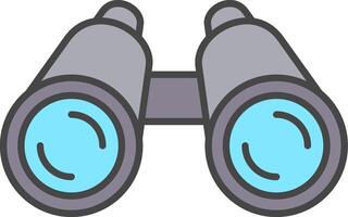 Binoculars Line Filled Light Icon vector