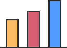 Graph Line Filled Light Icon vector
