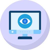 View Glyph Flat Bubble Icon vector