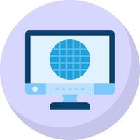 Grid Glyph Flat Bubble Icon vector