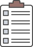 Tasks Line Filled Light Icon vector