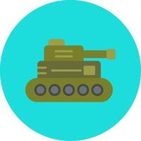icono de vector de tanque militar