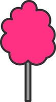 Cotton Candy Line Filled Light Icon vector