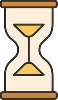 Hourglass Line Filled Light Icon vector