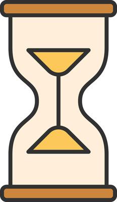 Hourglass Line Filled Light Icon